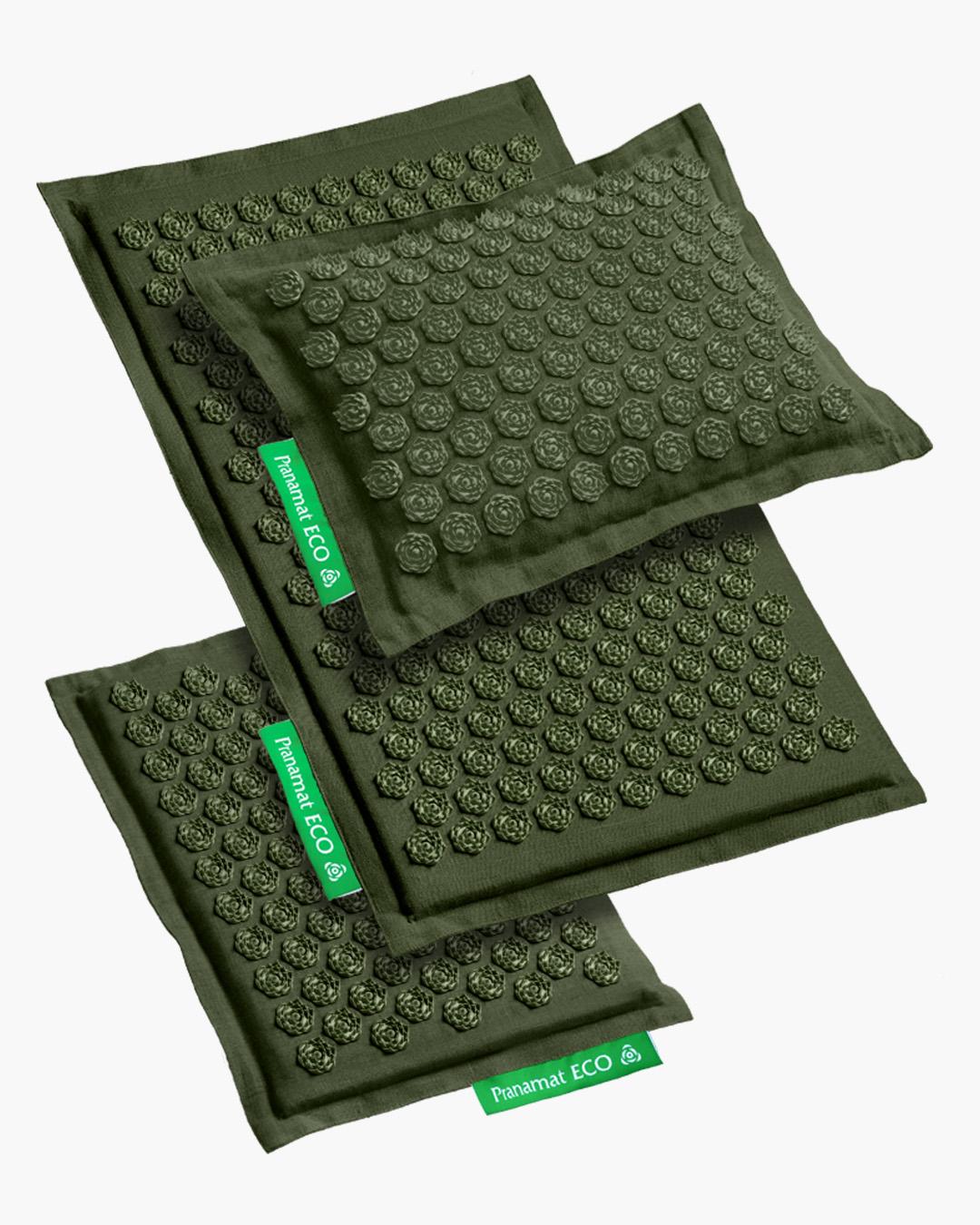 Komplet za masažu: prostirka + jastuk +mini (Zelena)
